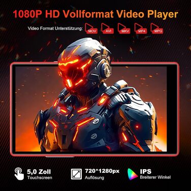 MP3 плеєр Oilsky 160GB з Bluetooth, WiFi, Android 13, 5