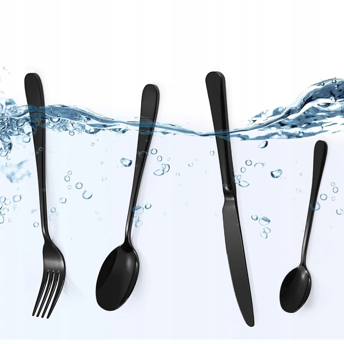 Набір золотих столових приборів зі сталі (24 предмети) — елегантний подарунок до свят