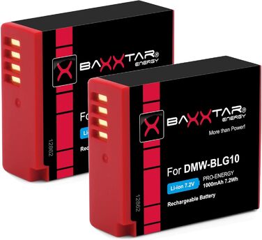 Акумулятор Baxxtar 2X DMW-BLG10E для Panasonic Lumix (з USB зарядним пристроєм та LCD дисплеєм)
