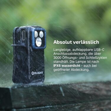 Міні-ліхтар OLIGHT Oclip Pro LED з розсіяним, фокусованим та червоним світлом, 500 лм, USB-C, IPX6, кліпса, для бігу, кемпінгу, аварій