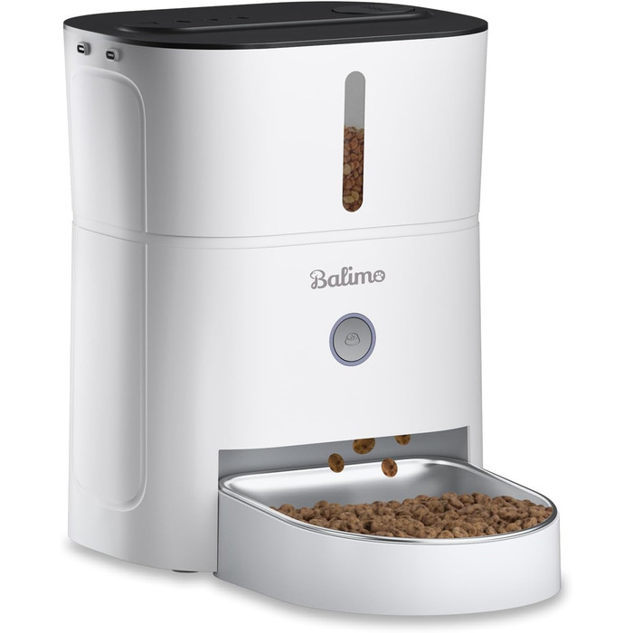 Автоматичний годівниця для котів Balimo 3L з таймером, нічником та мискою з нержавіючої сталі, для собак та котів, Fresh Lock