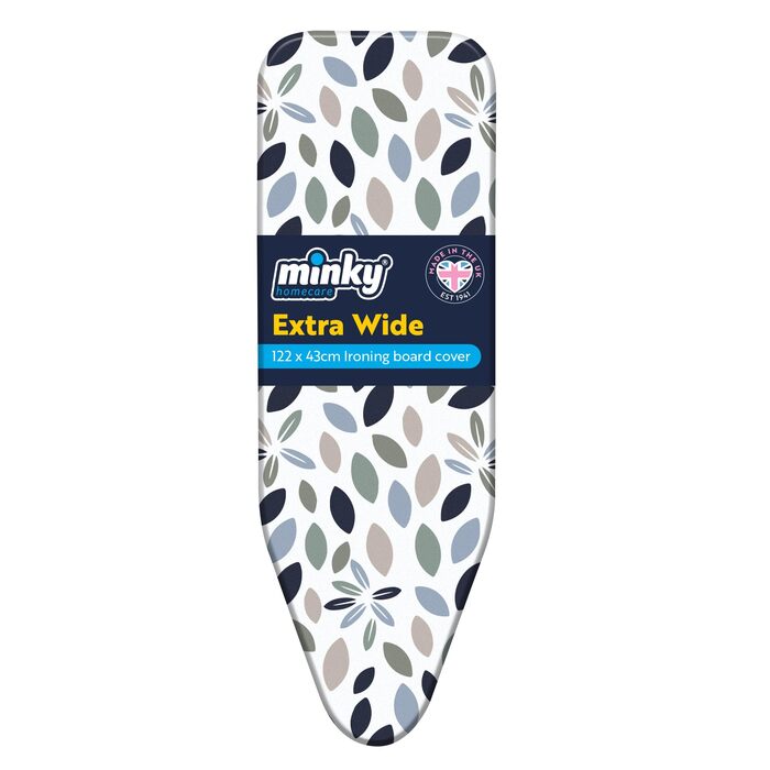 Еластичний чохол на прасувальну дошку Minky Extra Wide, сірий, 122 x 43 см