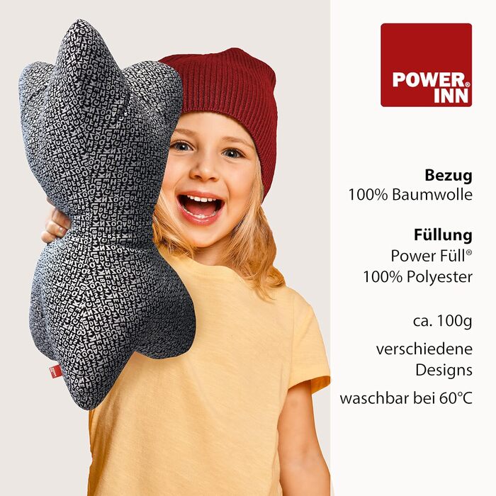 POWER INN Велике подушко-підголівник для читання 44x23 см | Подушка-підголівник як книжка-підставка та подушка для читання | Можна прати при 60°C з високоякісного дизайнерського друку 100% бавовни (бавовна, фіолетовий) Фіолетова бавовна