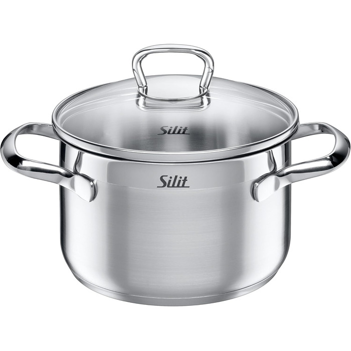 Silit Scalea 6-Piece Induction Cookware Set - Stainless Steel Pots and Pans with Glass Lids