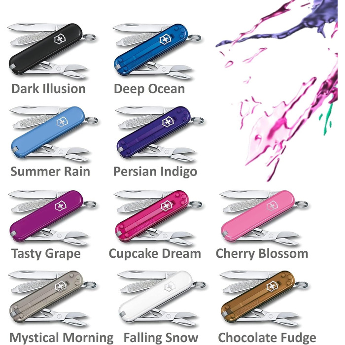 Мультитул Victorinox Classic SD Tropical Surf: Швейцарський ніж, 7 функцій, з файлом для нігтів