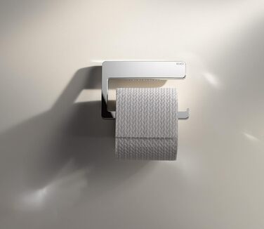 Metal toilet paper holder, high-gloss chrome finish, open design, toilet roll holder for bathrooms and guest toilets, Moll