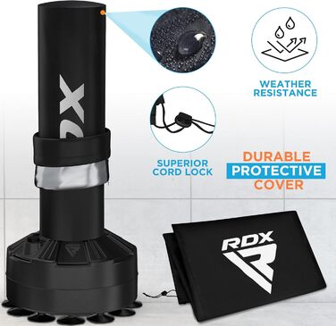 Дитячий боксерський мішок RDX Junior Standboxsäcke з рукавичками для тренувань: MMA, кікбоксинг, бокс, бойові мистецтва, муай-тай. Білий (червоний, 1.2 м)