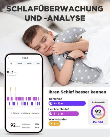 Фітнес-трекер BIGGERFIVE Vigor 2 L для дітей: пульсометр, шагомір, монітор сну, IP68, чорний