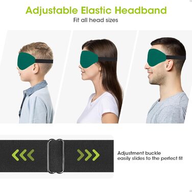 Маска для сну для тих, хто спить на боці, 2025 року, оновлений дизайн, 3D світлоблокуюча маска для очей, для жінок та чоловіків, зручна та дихаюча, без тиску, з регульованою гумкою для подорожей (Морська синя)