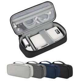 Органайзер для електроніки Arae Elektronik Organizer Tasche Kabel Tech Pouch - міцний чохол для зберігання кабелів та гаджетів з вологозахистом, легкий, для подорожей та повсякденного використання, чорний, великий (L)