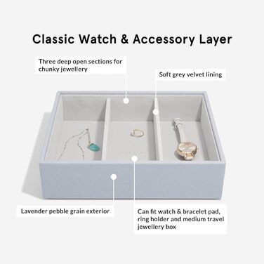 Набір скриньок для прикрас Stackers Classic Medium (Лаванда), 2 шт.