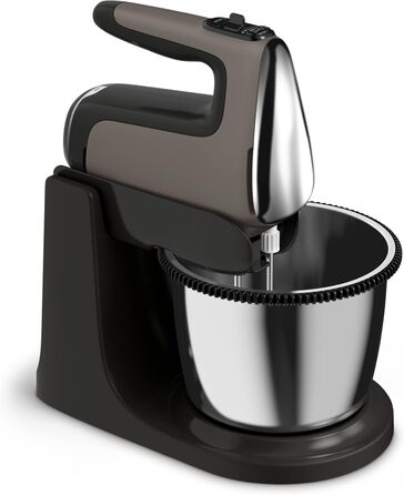 Tefal HT654E38 Powermix Silence Hand Mixer with Pivoting Bowl 2.5 L 600 W Black