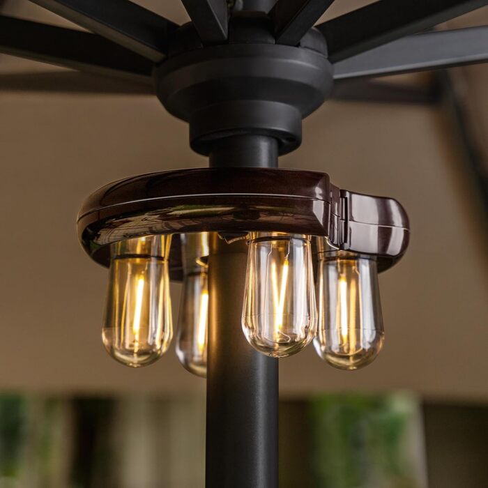 Світильник для тераси з LED-лампами NORA·GIFT, бездротовий, на батарейках, 2 режими, для саду, тераси, двору, кемпінгу, барбекю, коричневий, 2 шт.