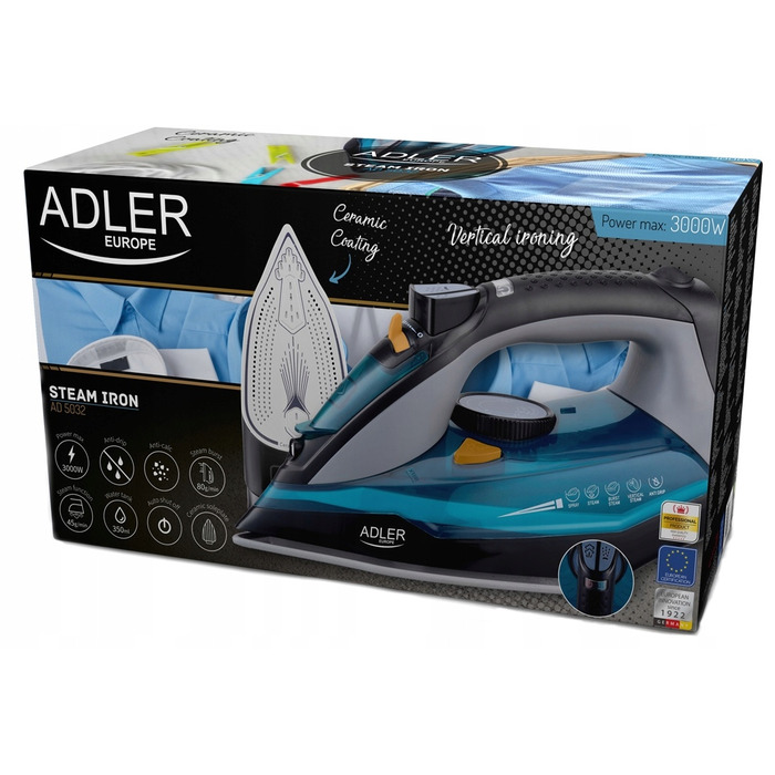 Парова праска з керамічною підошвою Strażak 9в1, 3000 Вт, потужна