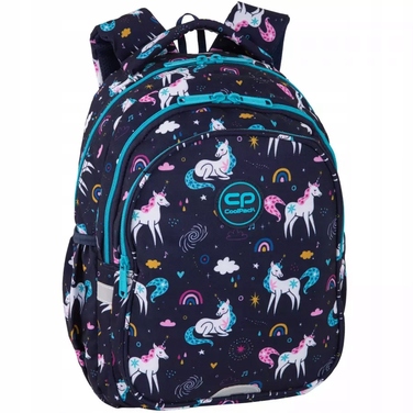 Багатовідсіковий шкільний рюкзак CoolPack, синій багатокольоровий, 21 л