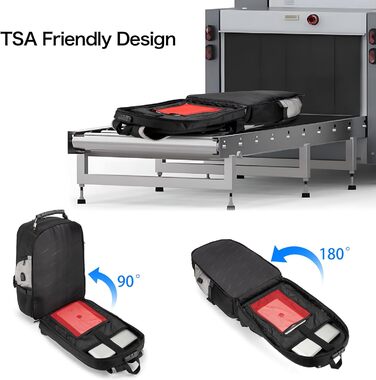 Рюкзак Tzowla для ноутбука 17.3 дюймів, водонепроникний, з USB-зарядкою та TSA-замком (сірий)