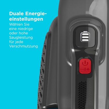 Акумуляторний пилосос ручний BLACK+DECKER BHHV315B-QW Lithium Dustbuster з циклонною технологією та насадкою для щілин, білий/синій