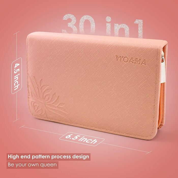 Набір для манікюру та педикюру WOAMA 30 в 1 - професійний набір для догляду за нігтями з нержавіючої сталі (рожевий)