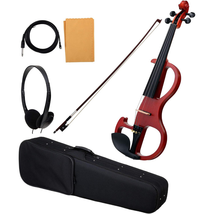 Електроскрипка Cantabile EV-90: класична модель з підсилювачем, корпус з ялини та клена, накладка з ебену, матове натуральне покриття