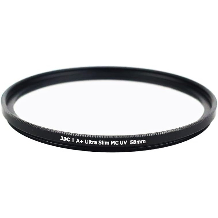 Фільтр JJC UV, 49 мм, ультратонкий, багатошарове покриття, захист від UV-променів, об'єктив для Canon Sony DSLR з різьбою 49 мм (Срібний)
