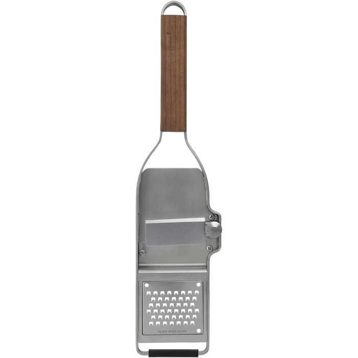 Тёрка Microplane Küchenreibe Sehr Grob для овочів та фруктів з нержавіючої сталі та ручкою з горіхового дерева (Master Series), Made in USA