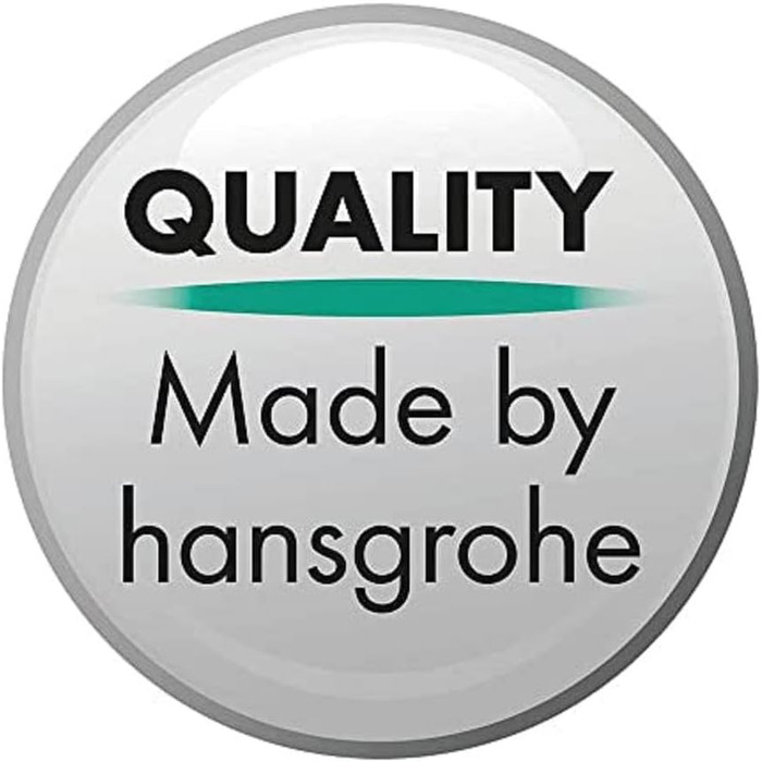 hansgrohe Croma Select S - Showerhead, Hand Shower with 3 Spray Patterns, Round Shower Head (110 mm), Shower Head with Anti-Limescale Function, White/Chrome, 26802400 (1 water-saving spray pattern 7l/min)