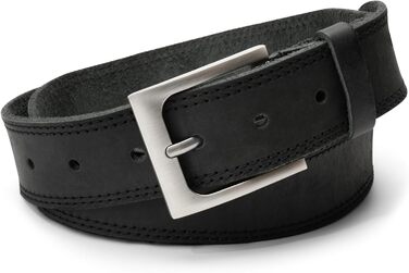 Чоловічий шкіряний ремінь Hide & Drink, дворядний, ручної роботи, антрацит/чорний, 36