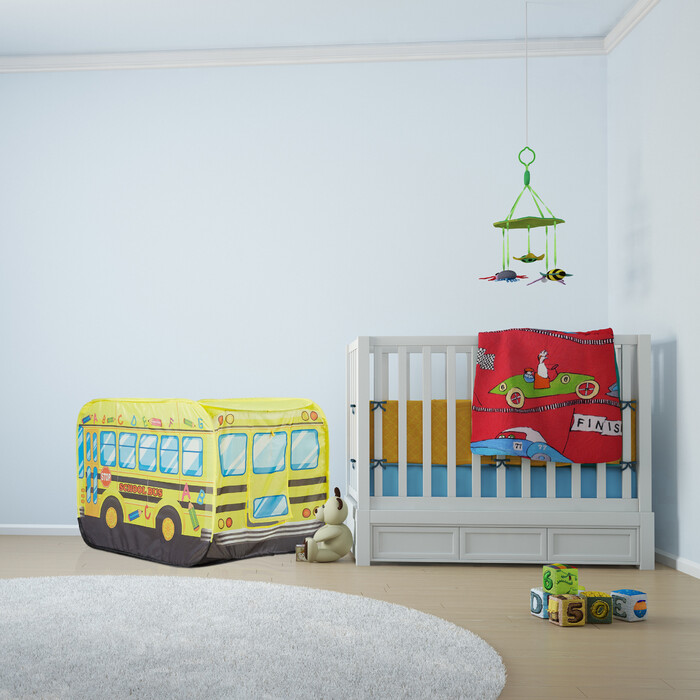 Relaxdays Pop-Up School Bus Play Tent