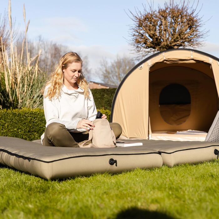 Надувний матрац для гостей Human Comfort - 100% бавовна (зелений)