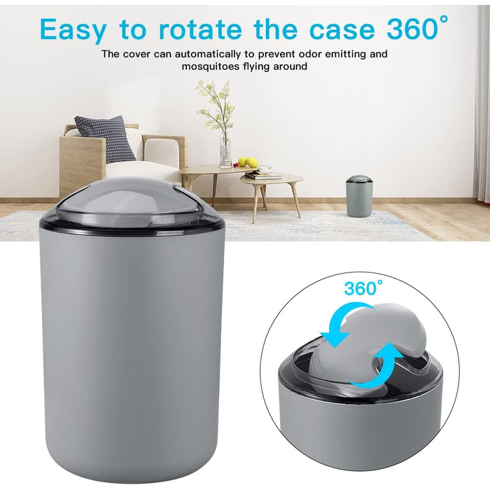 Набір аксесуарів для ванної кімнати Otostar сірого кольору: бамбук, тримач для ватних паличок, дозатор мила, тримач для зубних щіток, миска для мила, тримач для унітазу, сміттєвий бак, пластик (6 предметів)