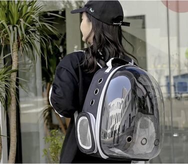 Рюкзак для тварин з прозорим плексигласом, дихаючий, капсула для тварин до 5 кг, 23309