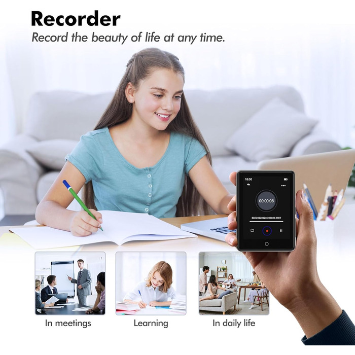 MP3-плеєр для дітей з Bluetooth 5.3, 64GB, 2.8