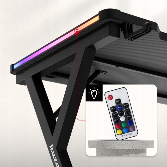 Ігровий стіл з LED-підсвіткою Huzaro Hero 2.3 RGB