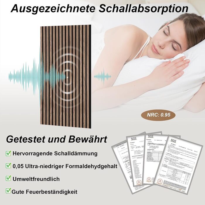 Акустичні 3D-панелі з дерева AKK-PANE (Горіх 4#), 240x60 см, 1.44м² — шумопоглинаючі стінові панелі для вітальні, кухні та офісу