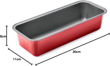 Форма для кексу Kaiser Berry Königskuchen 30 см, сталева, червона, антипригарна, двоколірна, рівномірне пропікання