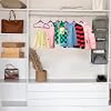 Дитячі пластикові вішалки для одягу Quality Hangers, компактні плечики з поворотним гачком для сорочок та суконь, рожеві, 35 см (30 шт)