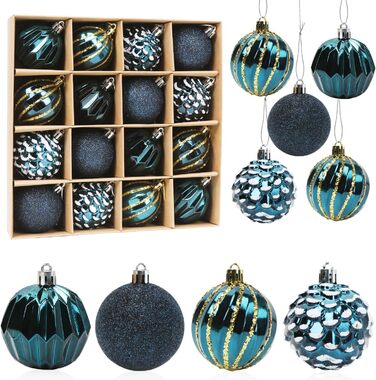 Набір прикрас на ялинку Bluelves, 16 шт, рожеві кулі 6 см, пластик