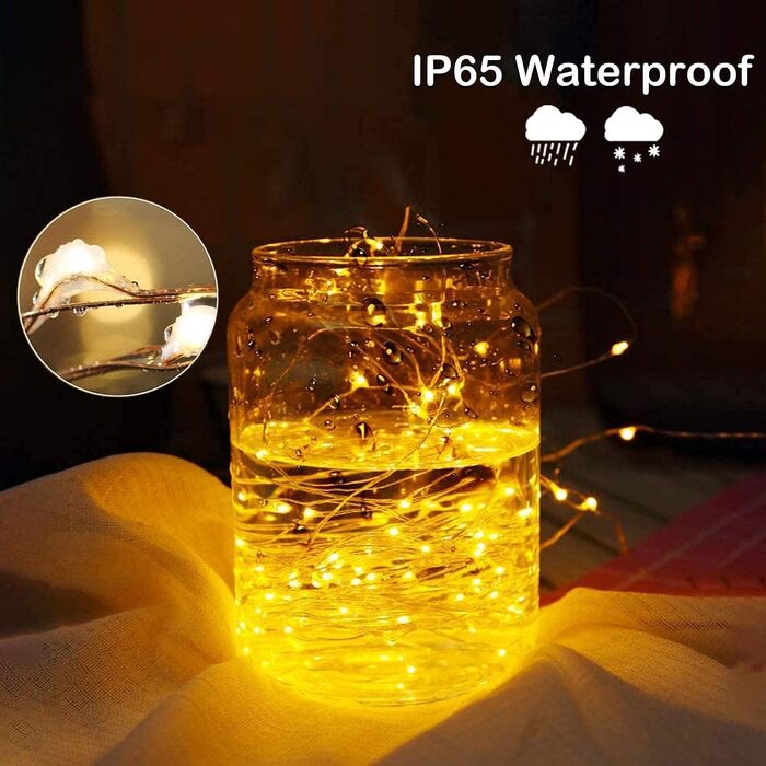 Льо́дко́ва гірля́нда LED 220, 25 метрів, 8 режимів, вологостійка, мідний дріт, з пультом, для дому та саду