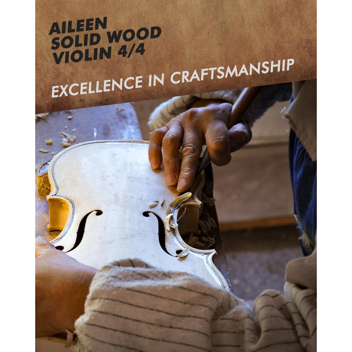 Скрипка Aileen 4/4 для дорослих та початківців, набір для дітей від 12 років, скрипка з цільної європейської сосни з підставкою для нот