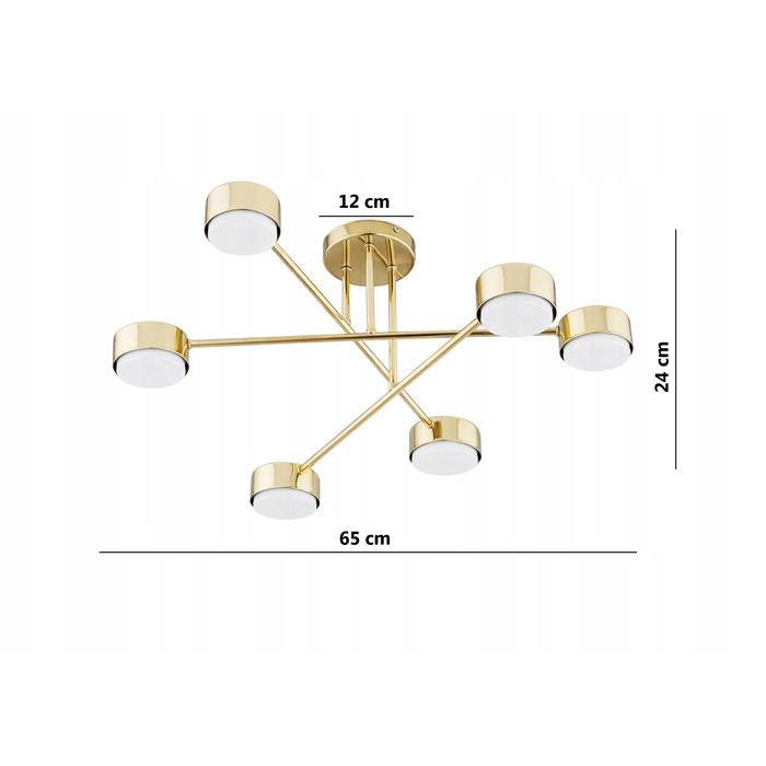 Підвісна люстра Elko-Lighting Mono Gold, 6 точок освітлення, GX53