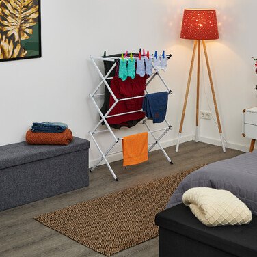 Relaxdays Folding Clothes Drying Rack, Metal