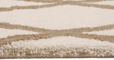 Homie Living Bath Mat, Non-Slip and Washable, Plush and Soft Pile, San Bosa (70 x 120 cm, Beige Sand) Beige Sand 70 x 120 cm