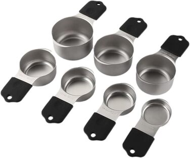 15-Piece Measuring Cup and Spoon Set, 7 Stackable Stainless Steel Measuring Cups, 8 Double-Sided Magnetic Measuring Spoons with 1 Leveler, Kitchen Gadgets for Cooking and Baking