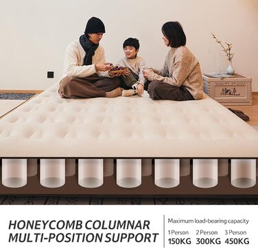 Надувний матрац Naturehike 2 персони з електричним насосом, 200x150x25 см, самонадувний, преміум-якість, для кемпінгу та дому