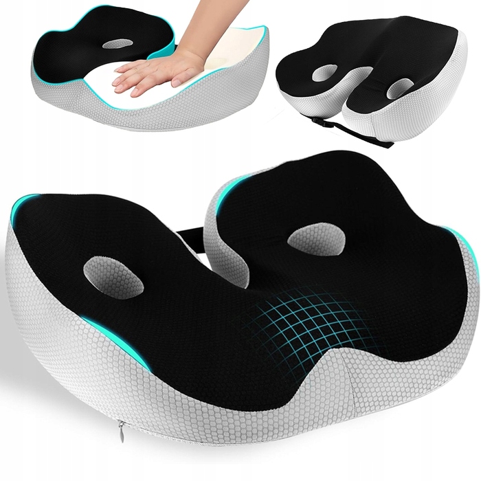 Подушка для сидіння з ефектом пам'яті (Memory Foam) та протиковзаючим покриттям