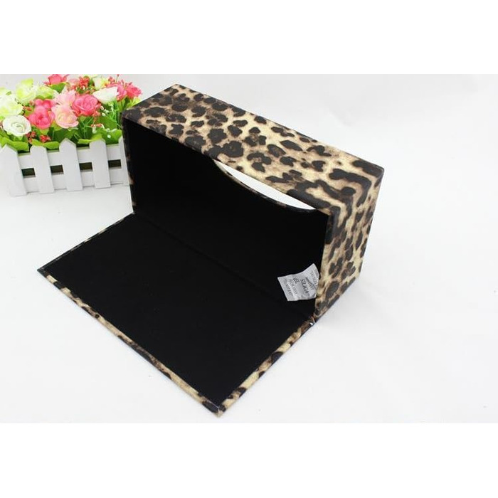 Tissue Box, Leopard Print Tissue Box, European Silk Paper Box, Tissue Storage Box, Desk Box
