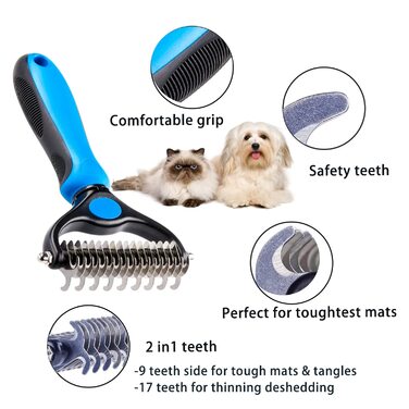Щітка для вичісування підшерстка собак та котів, професійна для видалення ковтунів та шерсті