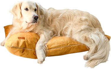 М'який лежак для собак та котів. Жовтий лежак для тварин 100x70 см з міцного, м'якого матеріалу. Лежанка для кота/собаки