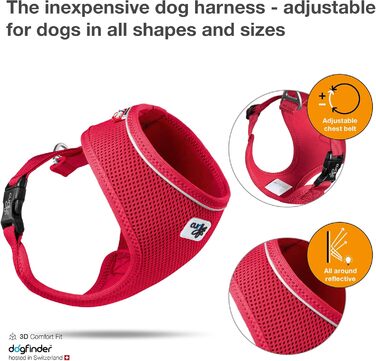 Шлейка для собак Air-Mesh Red XS, червона