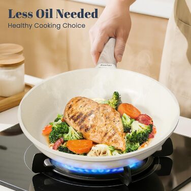 Сковорода керамічна антипригарна 28 см для індукції, сковорода для омлету та смаження